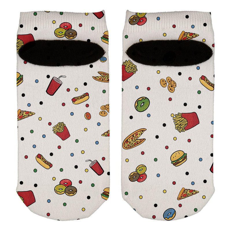 Junk Food Pattern All Over Adult Ankle Socks Socks Old Glory   