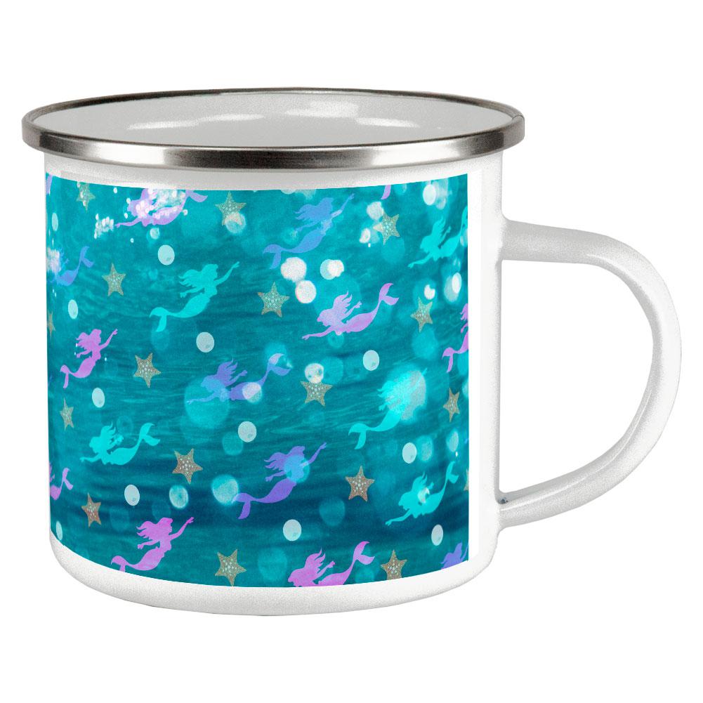 Mermaids Pearls and Starfish Pattern Camp Cup Mugs Old Glory OS Multi 