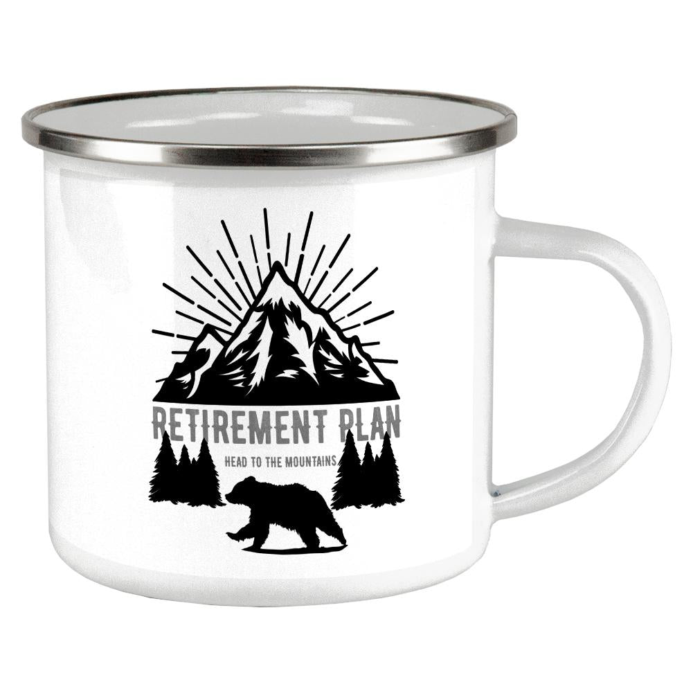 Retirement Plan Head To The Mountains Camp Cup Mugs Old Glory OS Multi 