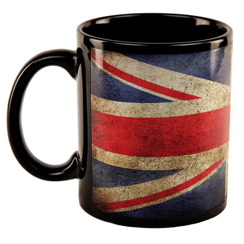 British Flag Union Jack Grunge All Over Black Out Coffee Mug Coffee Mugs Old Glory   