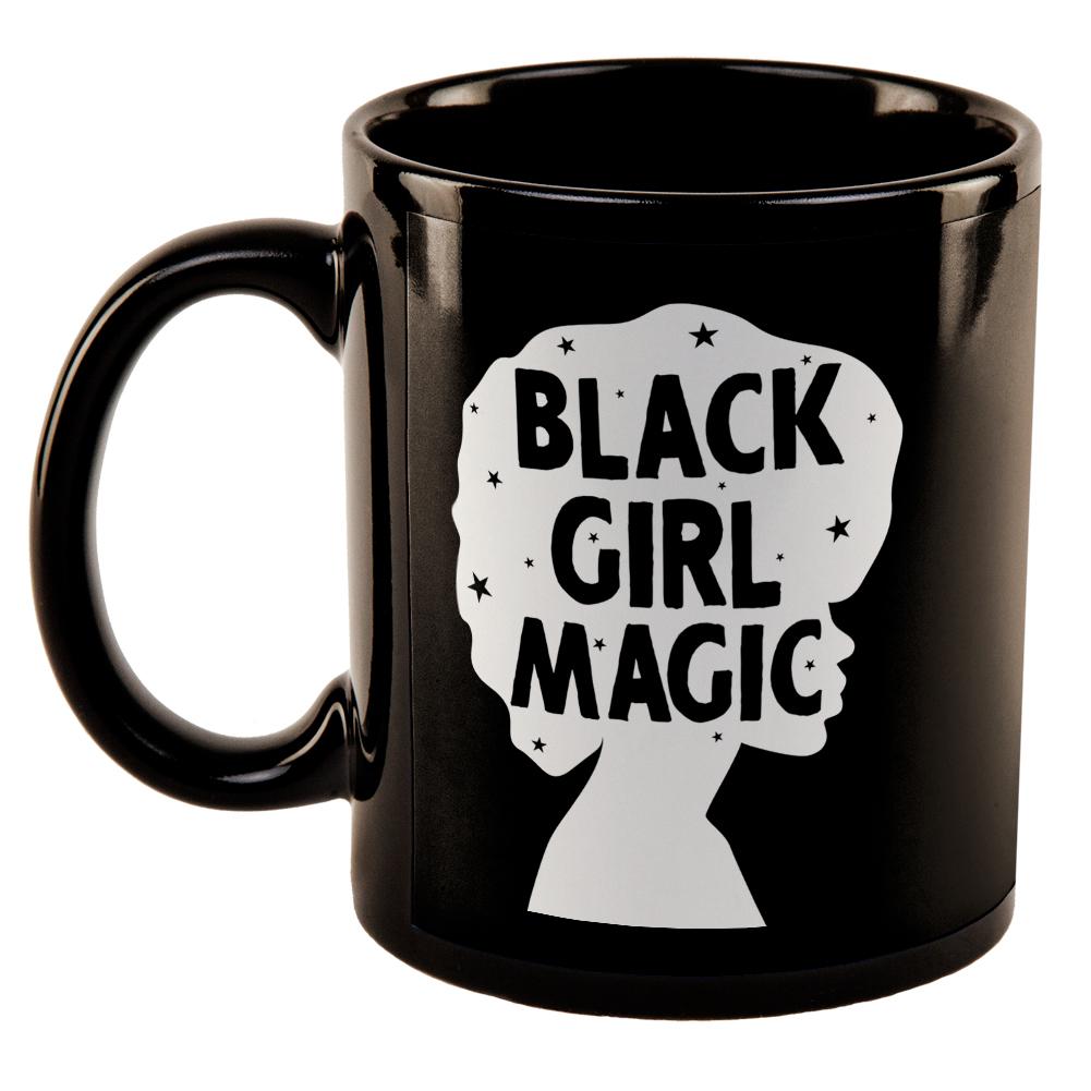 Black History Month Black Girl Magic Afro All Over Black Out Coffee Mug Coffee Mugs Old Glory   