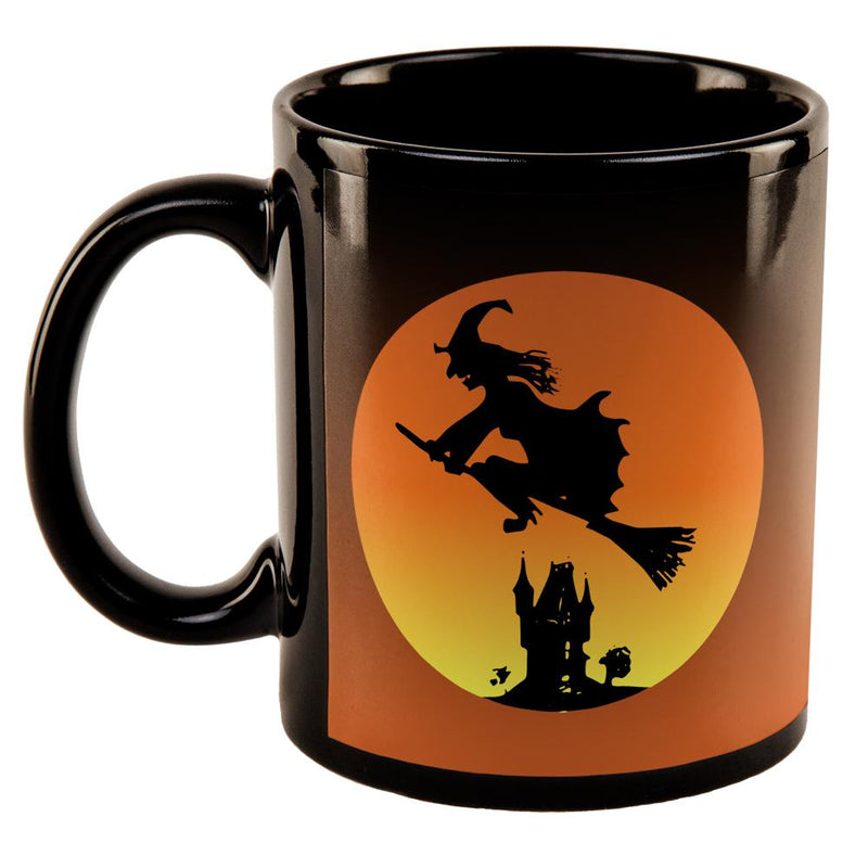 Halloween Witch Sunset All Over Black Out Coffee Mug Coffee Mugs Old Glory   