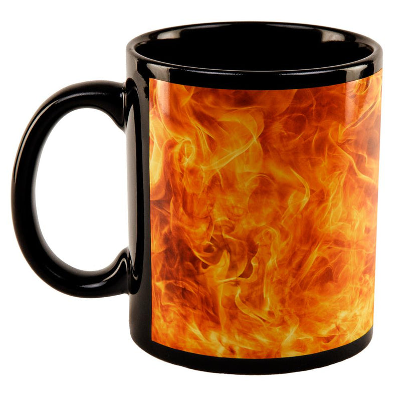 Flames Fire All Over Black Out Coffee Mug Coffee Mugs Old Glory   