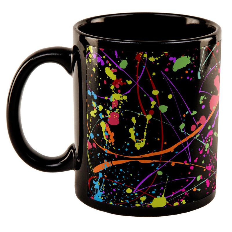 Splatter Paint Black All Over Black Out Coffee Mug Coffee Mugs Old Glory   