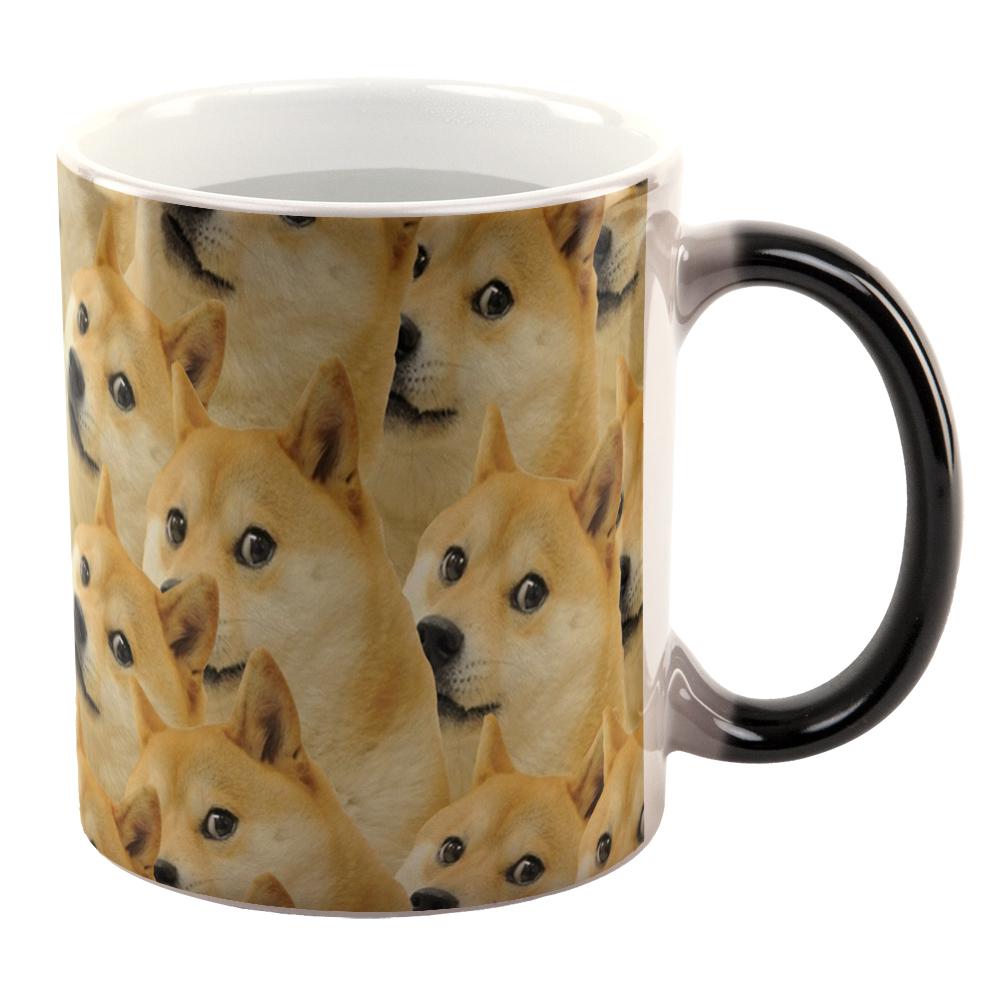 Doge Meme All Over Heat Changing Coffee Mug Coffee Mugs Old Glory OS Multi 