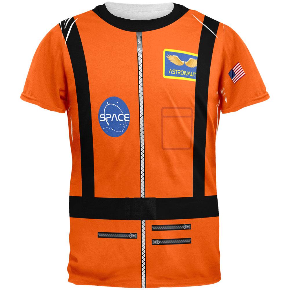 Halloween Astronaunt Costume Orange Escape Suit All Over Mens T Shirt Men's T-Shirts Old Glory 2XL Multi 