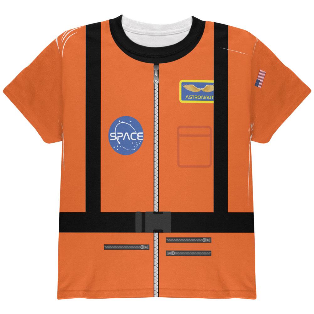 Halloween Astronaunt Costume Orange Escape Suit All Over Youth T Shirt Youth T-Shirts Old Glory LG Multi 