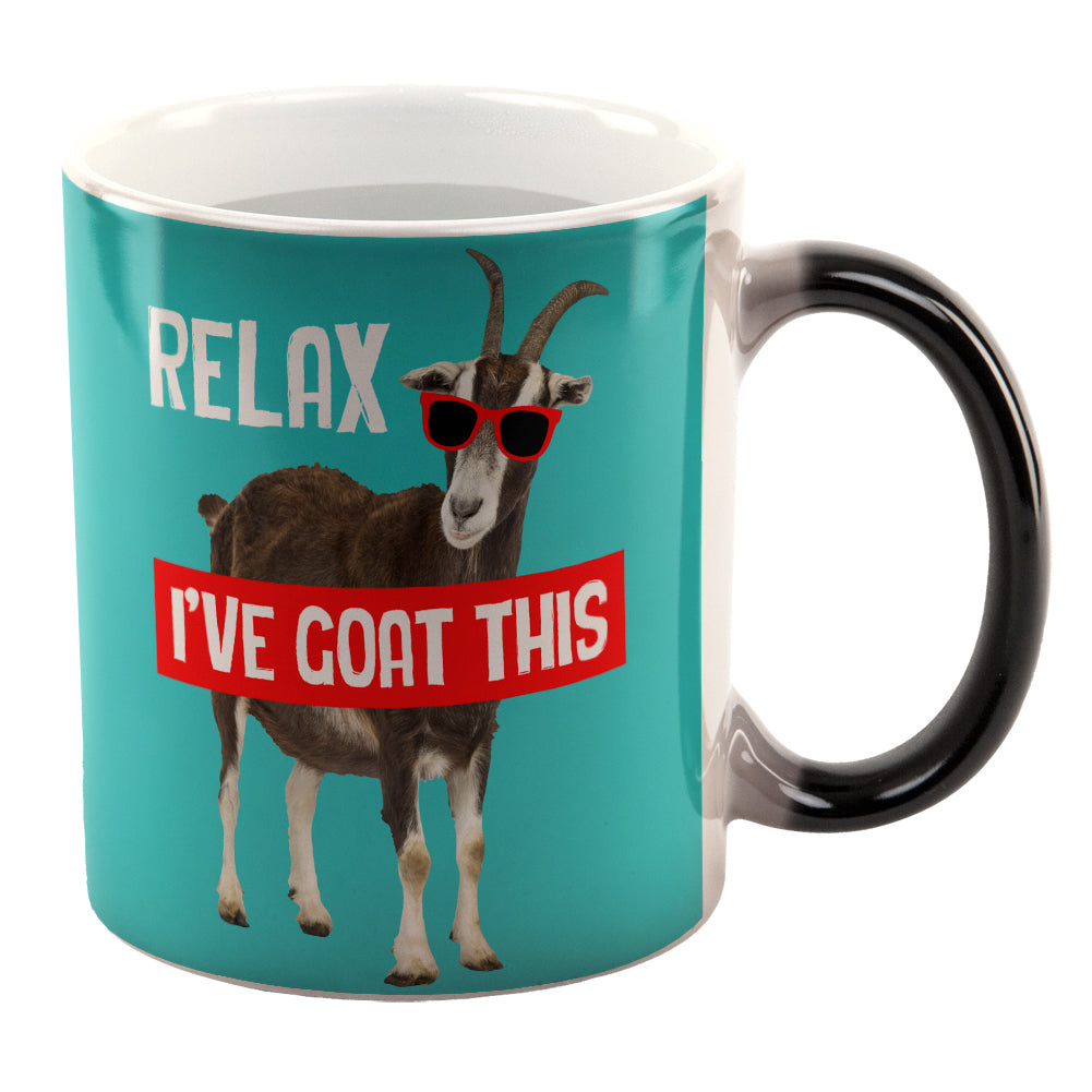 Relax I've Goat Got This All Over Heat Changing Coffee Mug Coffee Mugs Old Glory OS Multi 