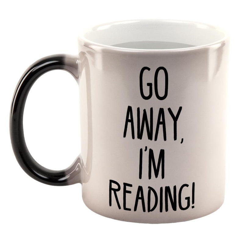 Go Away I'm Reading Books All Over Heat Changing Coffee Mug Coffee Mugs Old Glory   