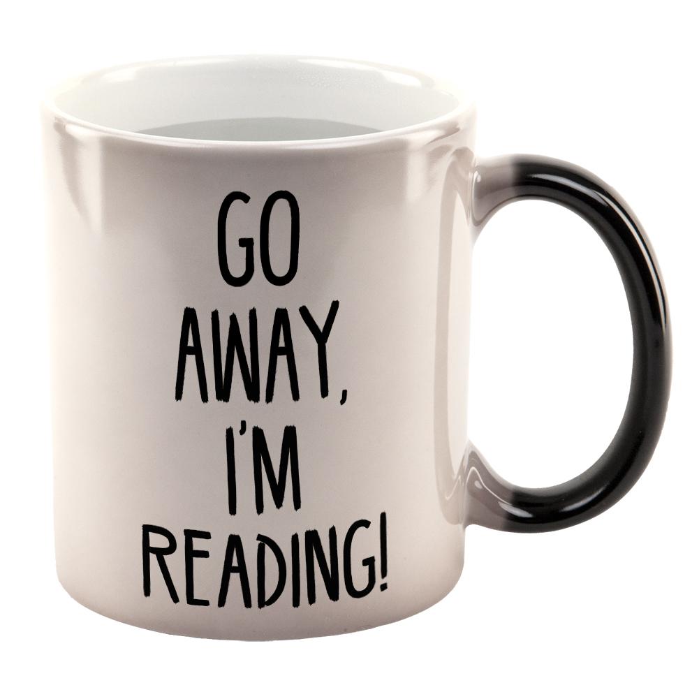 Go Away I'm Reading Books All Over Heat Changing Coffee Mug Coffee Mugs Old Glory OS Multi 