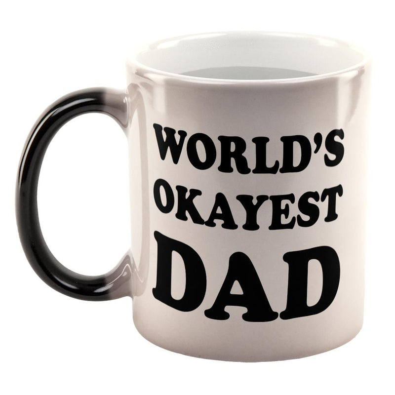 Father's Day World's Okayest Dad All Over Heat Changing Coffee Mug Coffee Mugs Old Glory   