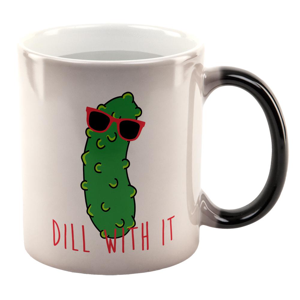 Vegetable Pickle Dill Deal With It All Over Heat Changing Coffee Mug Coffee Mugs Old Glory OS Multi 