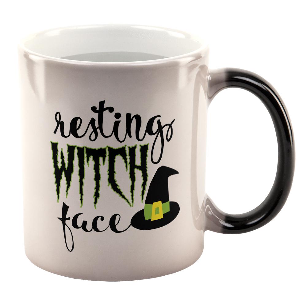 Halloween Resting Witch Face All Over Heat Changing Coffee Mug Coffee Mugs Old Glory OS Multi 