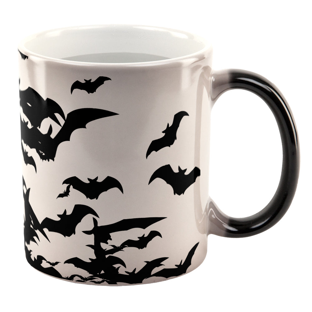 Halloween Bats in Flight All Over Heat Changing Coffee Mug Coffee Mugs global OS Multi 