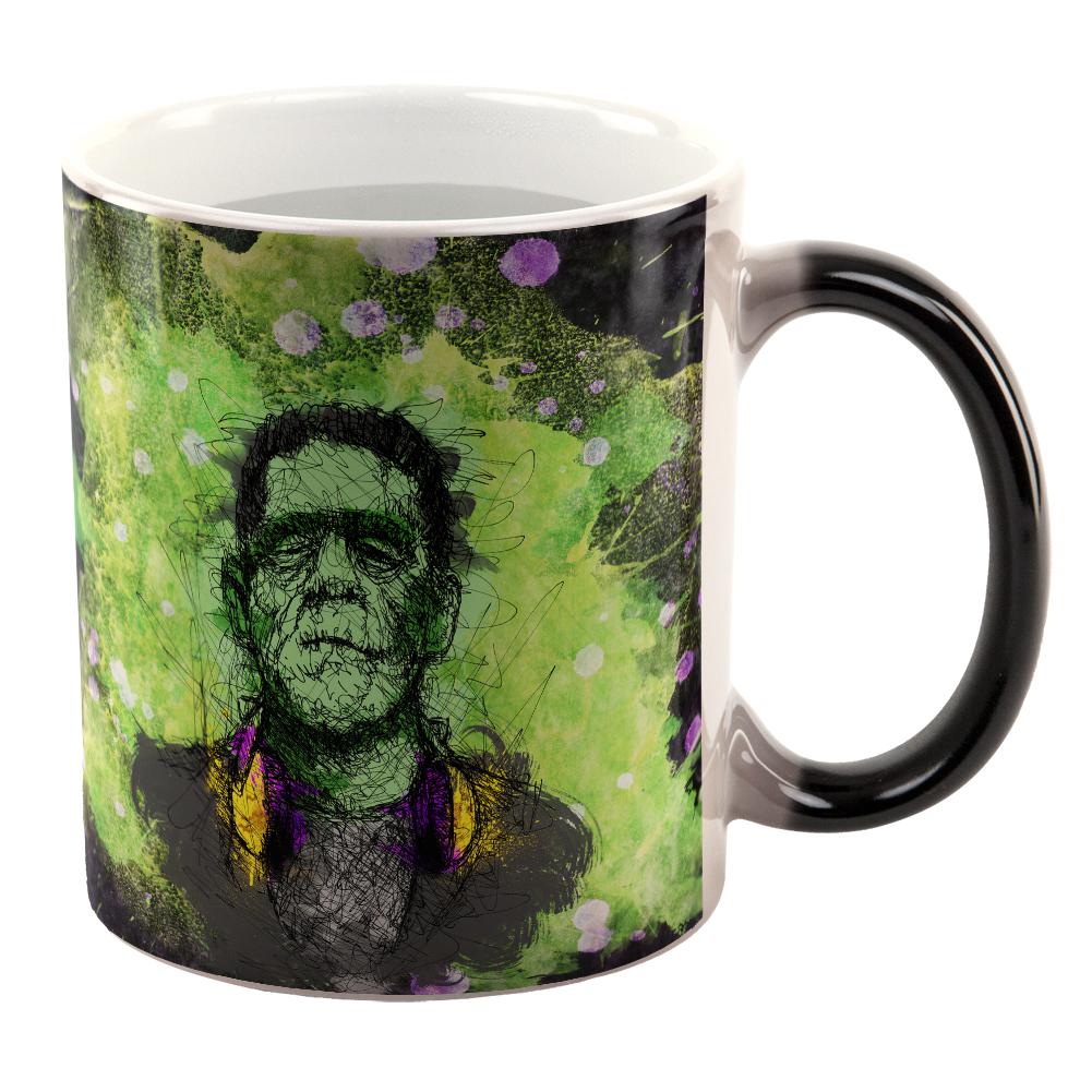 Halloween Frankenstein Raver Horror Movie Monster All Over Heat Changing Coffee Mug Coffee Mugs Old Glory OS Multi 