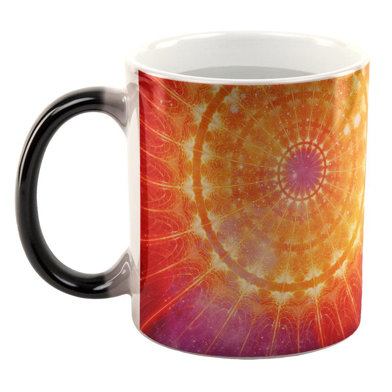 Celestial Cathedral Fractal Mandala All Over Heat Changing Coffee Mug Coffee Mugs Old Glory   