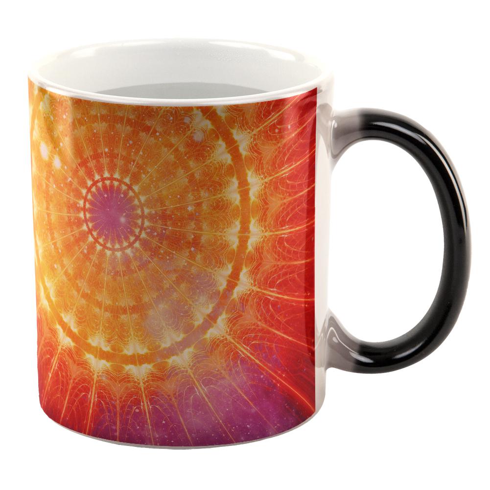 Celestial Cathedral Fractal Mandala All Over Heat Changing Coffee Mug Coffee Mugs Old Glory OS Multi 