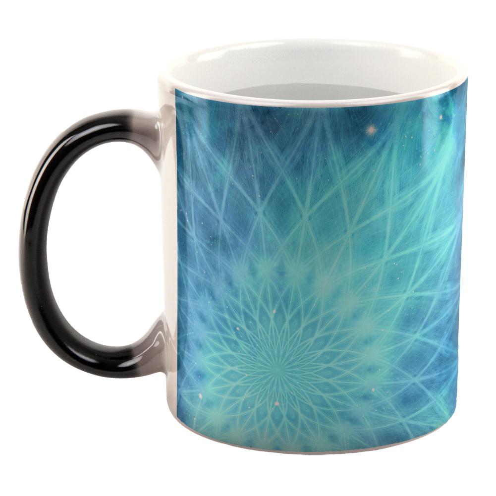 Jack Frost Snowflake Fractal Mandala All Over Heat Changing Coffee Mug Coffee Mugs Old Glory   