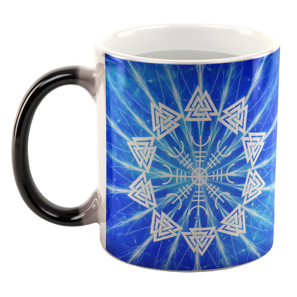 Vikings Wrath of Odin Lightning Mandala All Over Heat Changing Coffee Mug Coffee Mugs Old Glory   