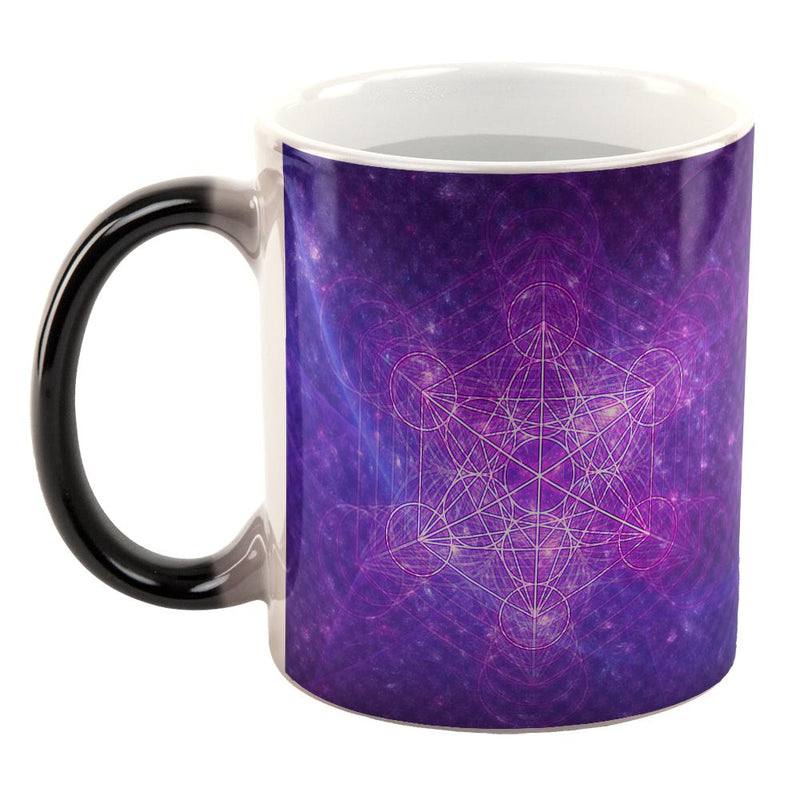 Sacred Geometry Metatron Cube Map of Creation All Over Heat Changing Coffee Mug Coffee Mugs Old Glory   