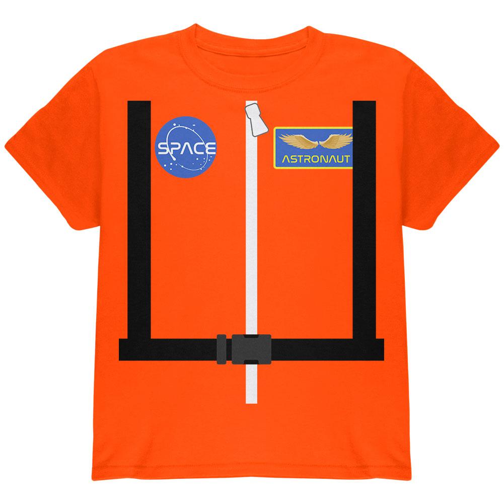 Halloween Astronaut Costume Orange Escape Suit Youth T Shirt Youth T-Shirts Old Glory LG Multi 