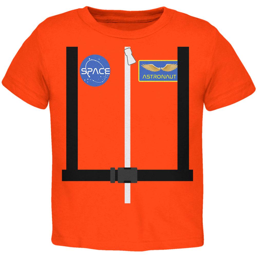 Halloween Astronaut Costume Orange Escape Suit Toddler T Shirt Toddler T-Shirts Old Glory 2T Orange 