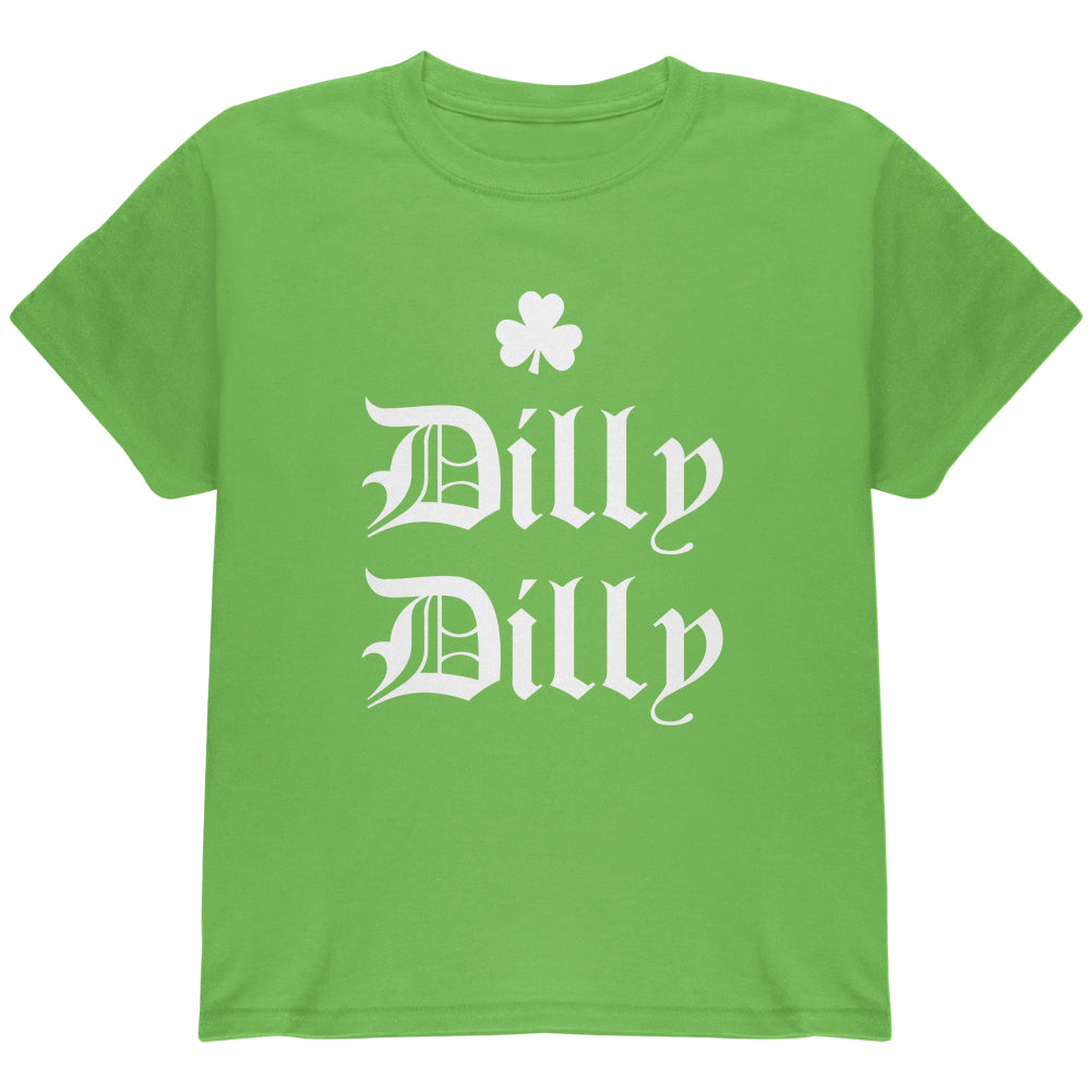 St. Patricks Day Dilly Dilly Shamrock Youth T Shirt Youth T-Shirts Old Glory YMD Kiwi 