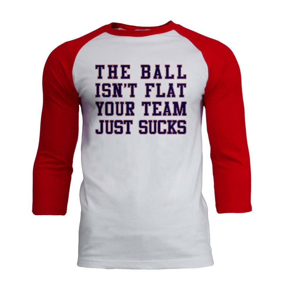 Deflategate Your Team Sucks Mens Soft Raglan T Shirt Men's T-Shirts Old Glory 2XL White 