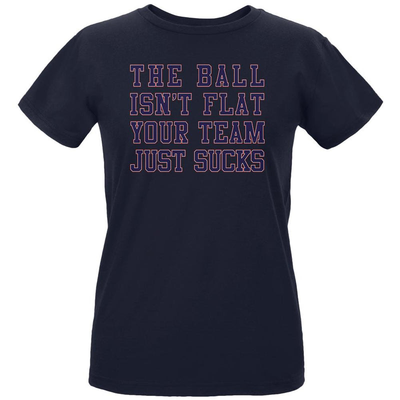 Deflategate Your Team Sucks Womens Organic T Shirt Women's T-Shirts Old Glory LG Navy 