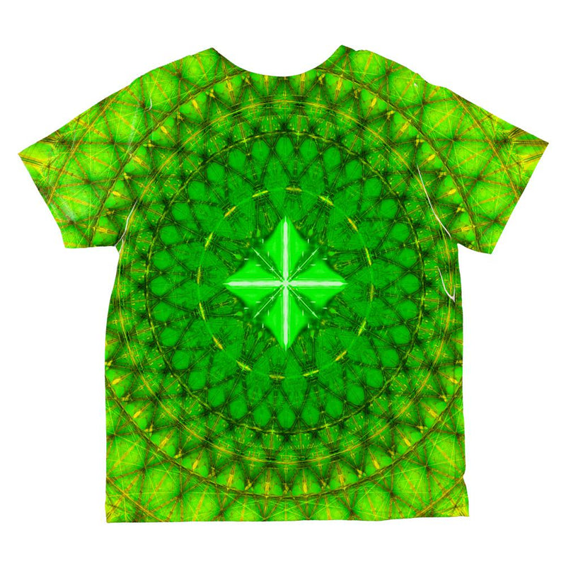 St Patrick's Day Shamrock Fractal Mandala All Over Toddler T Shirt Toddler T-Shirts Old Glory   