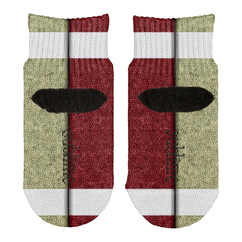 Fantasy Football Team Beige and Maroon All Over Toddler Ankle Socks Toddler Socks Old Glory   