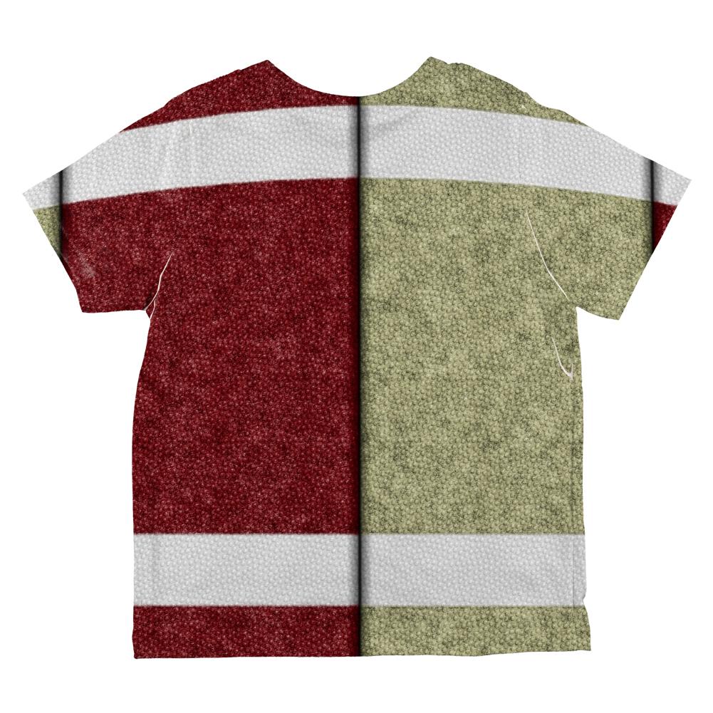 Fantasy Football Team Beige and Maroon All Over Toddler T Shirt Toddler T-Shirts Old Glory   