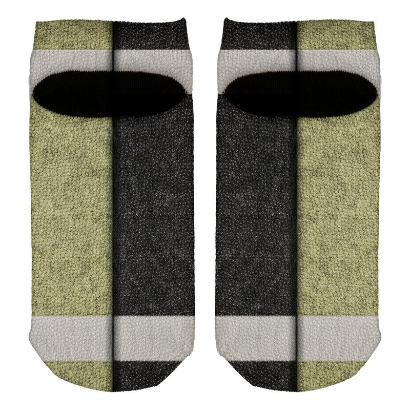 Fantasy Football Team Black and Gold All Over Adult Ankle Socks Men's Socks Old Glory   