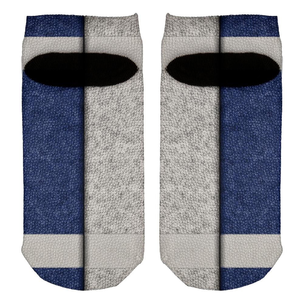 Fantasy Football Team Blue and White All Over Adult Ankle Socks Men's Socks Old Glory   