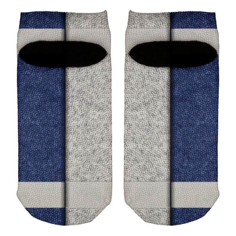 Fantasy Football Team Blue and White All Over Adult Ankle Socks Men's Socks Old Glory   