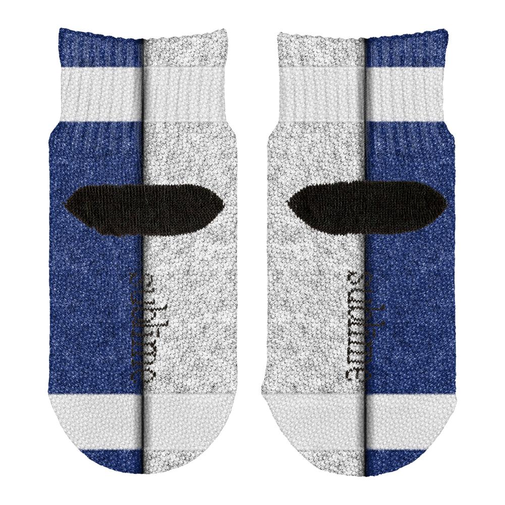 Fantasy Football Team Blue and White All Over Toddler Ankle Socks Toddler Socks Old Glory   