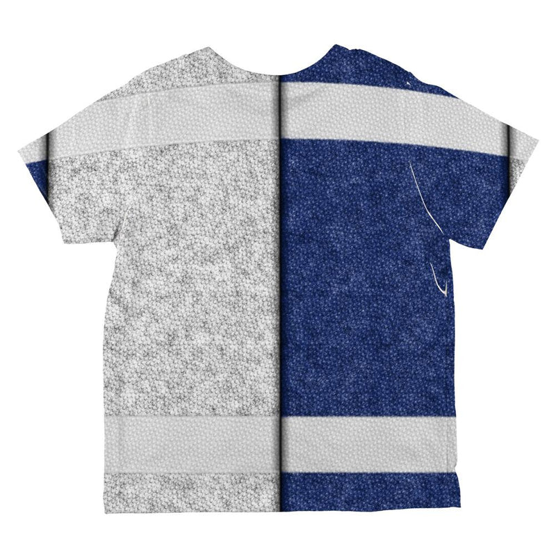 Fantasy Football Team Blue and White All Over Toddler T Shirt Toddler T-Shirts Old Glory   