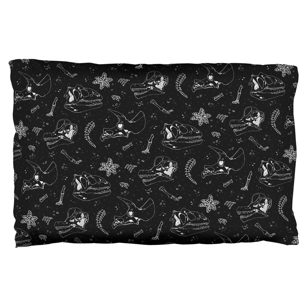 Dinosaur Dino Bones Fossil Pattern Pillow Case Pillowcases Old Glory OS Black 