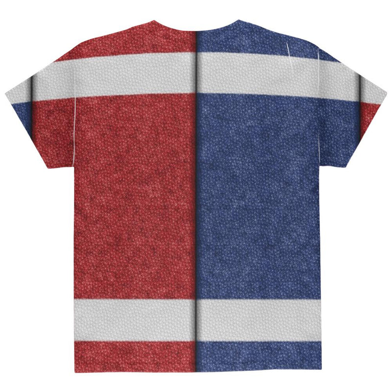 Fantasy Football Team Blue and Red All Over Youth T Shirt Youth T-Shirts Old Glory   