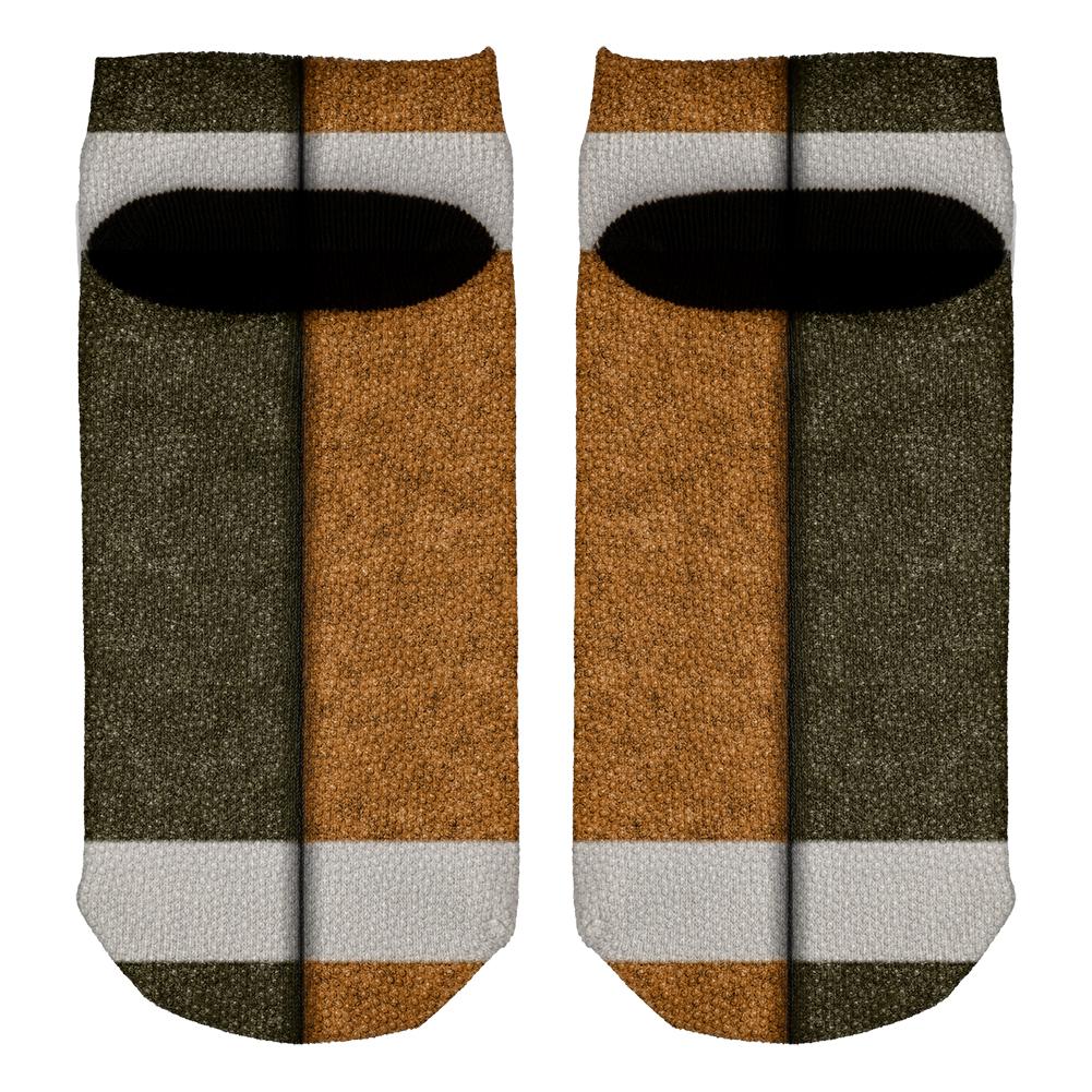 Fantasy Football Team Brown and Rust All Over Adult Ankle Socks Men's Socks Old Glory   