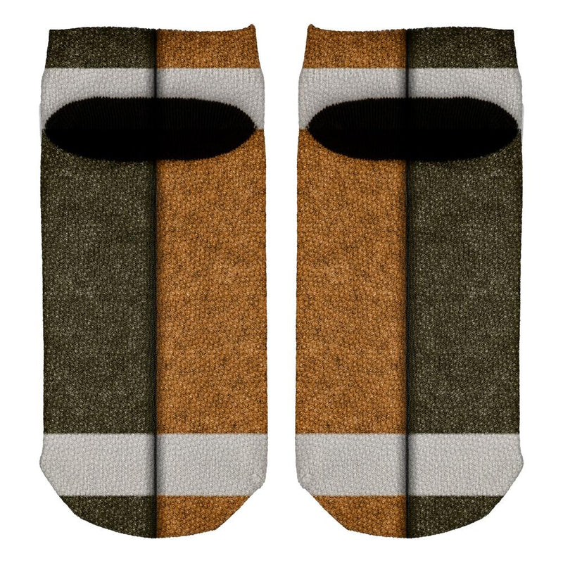 Fantasy Football Team Brown and Rust All Over Adult Ankle Socks Men's Socks Old Glory   