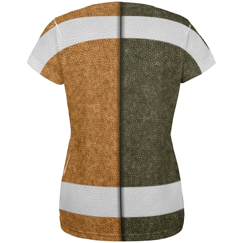 Fantasy Football Team Brown and Rust All Over Womens T Shirt Women's T-Shirts Old Glory   