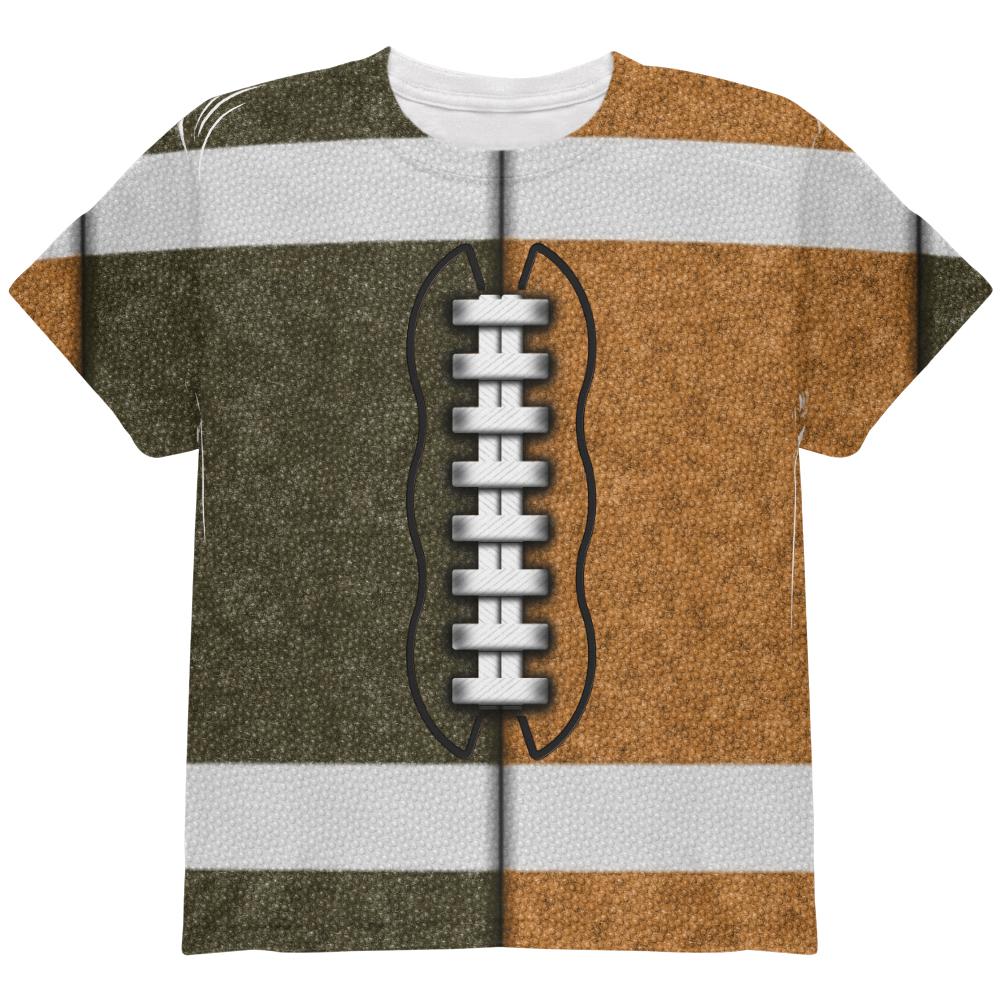 Fantasy Football Team Brown and Rust All Over Youth T Shirt Youth T-Shirts Old Glory LG Multi 