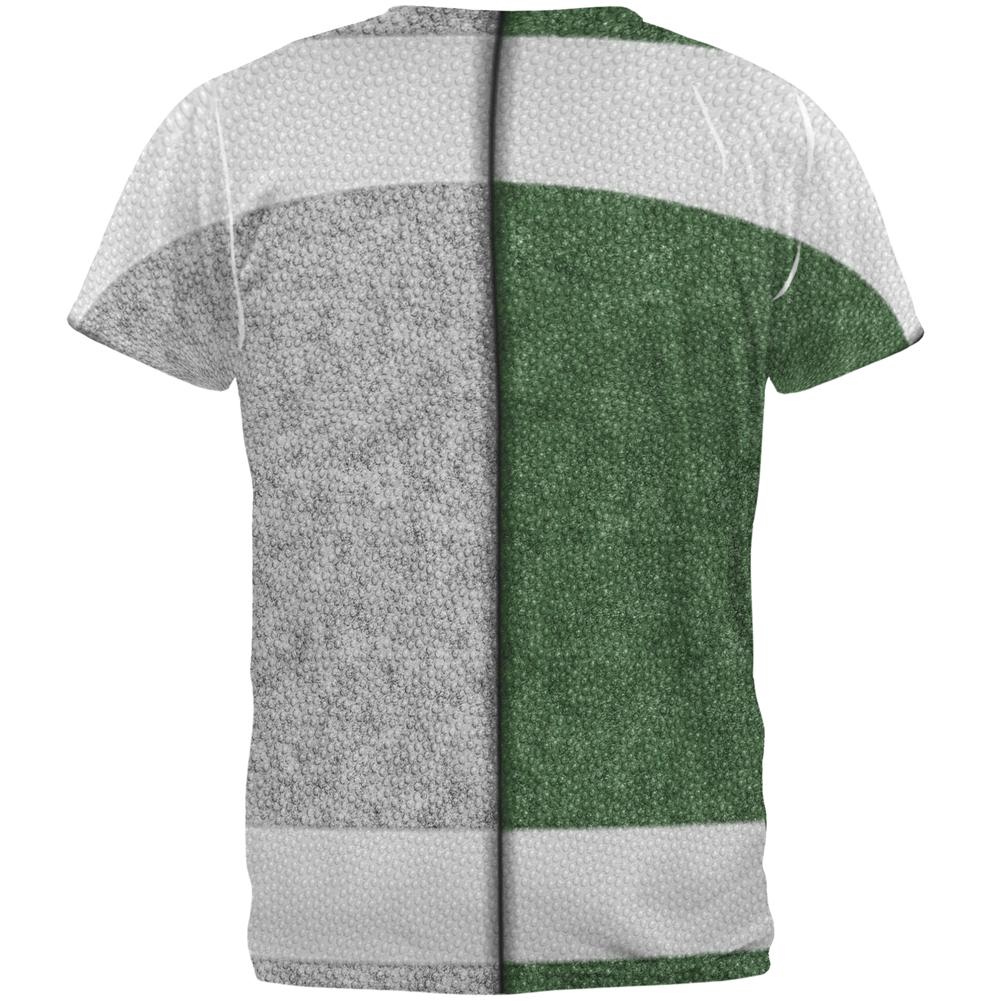 Fantasy Football Team Green and Silver All Over Mens T Shirt Men's T-Shirts Old Glory   