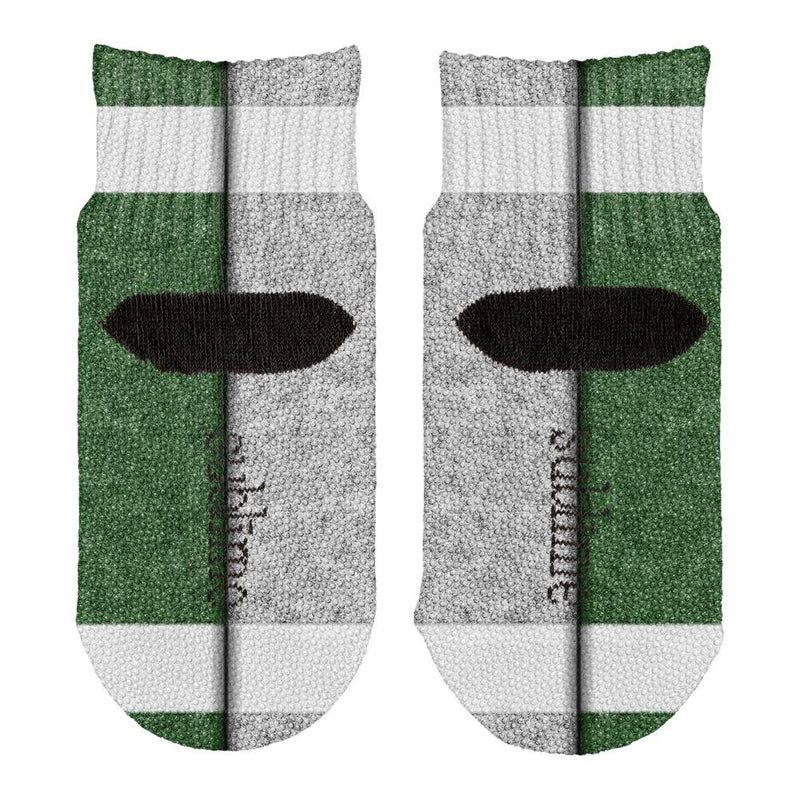 Fantasy Football Team Green and Silver All Over Toddler Ankle Socks Toddler Socks Old Glory   