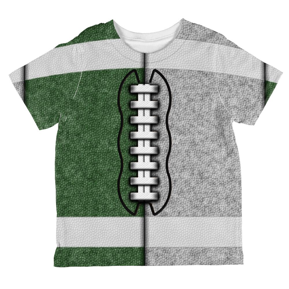 Fantasy Football Team Green and Silver All Over Toddler T Shirt Toddler T-Shirts Old Glory 2T Multi 