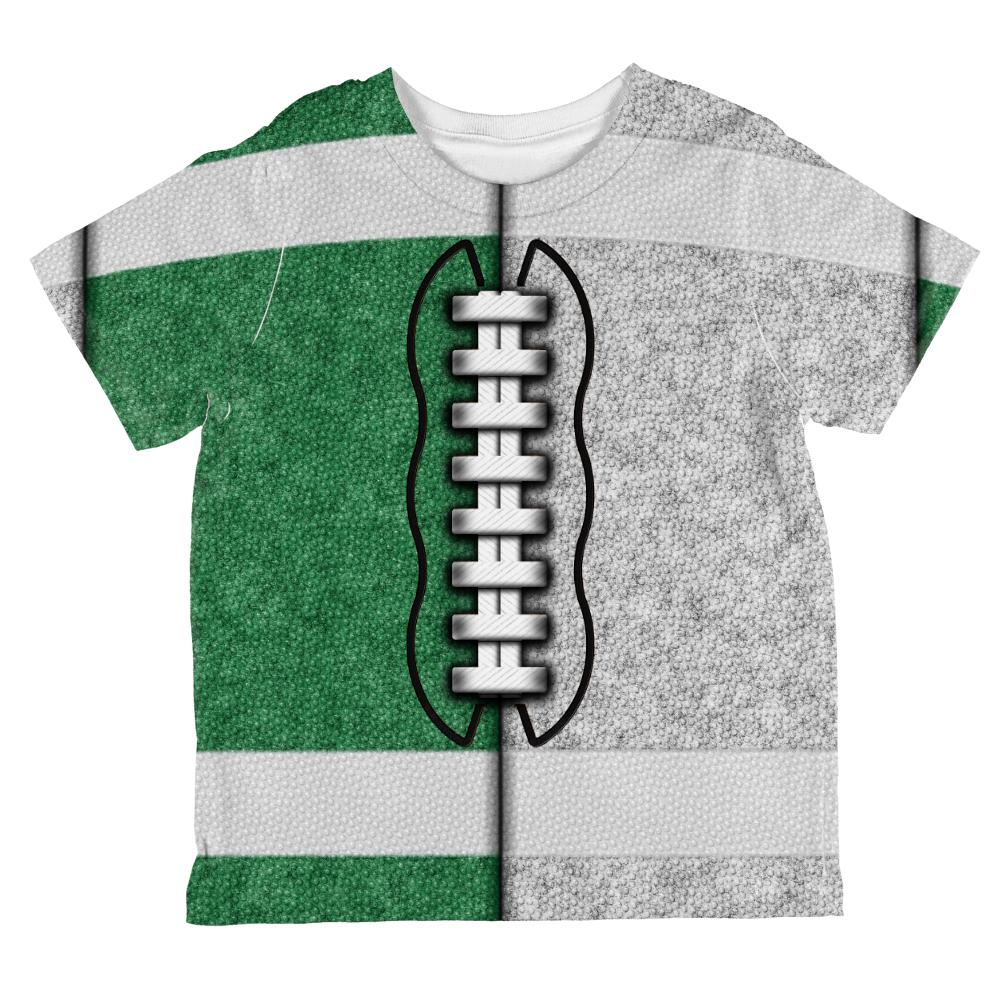 Fantasy Football Team Green and White All Over Toddler T Shirt Toddler T-Shirts Old Glory 2T Multi 