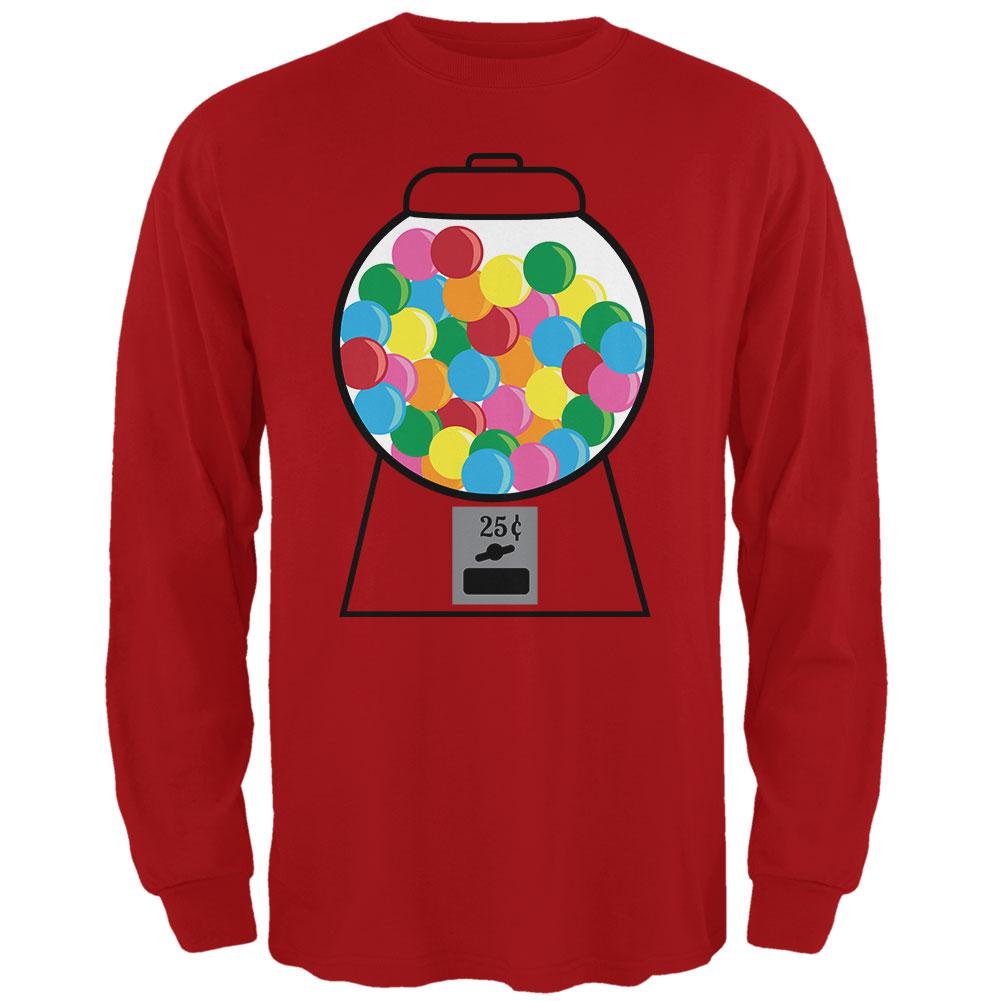 Candy Gumball Machine Costume Mens Soft Long Sleeve T Shirt Men's Long Sleeves Old Glory 2XL Red 