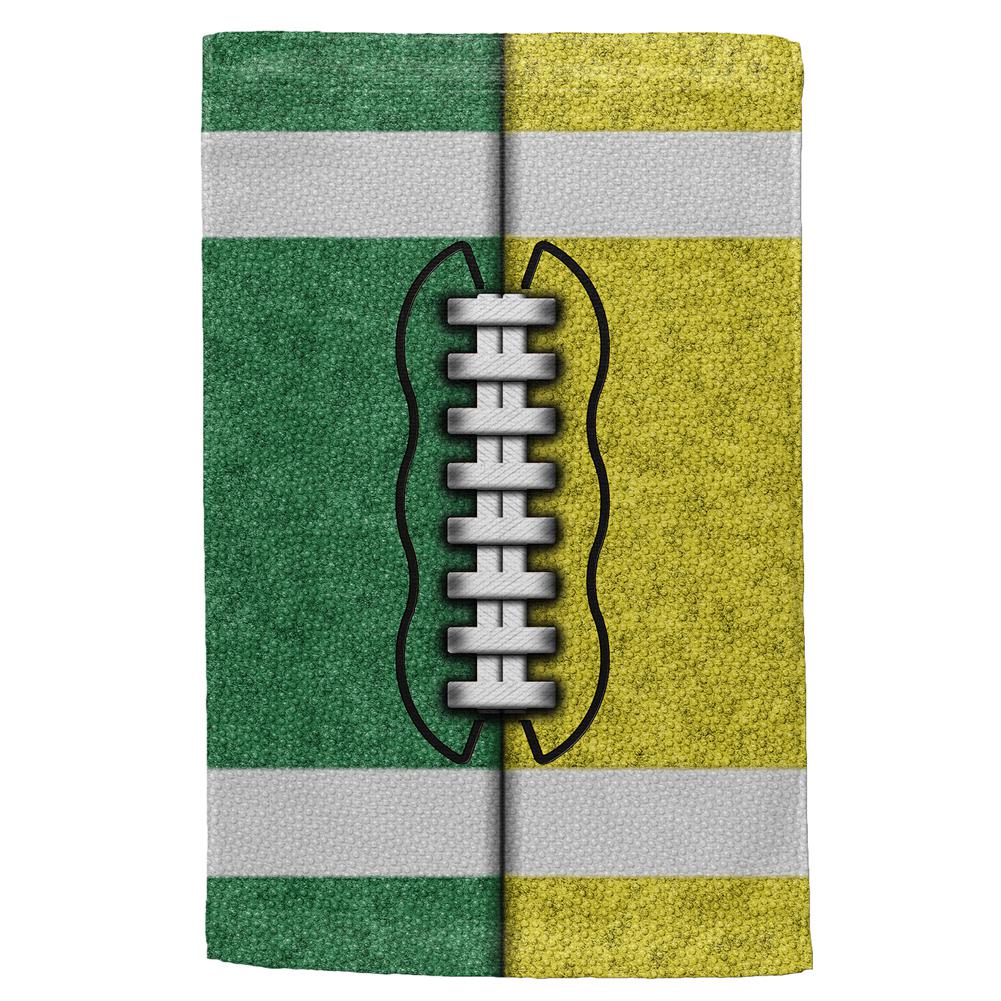 Fantasy Football Team Green and Yellow All Over Sport Towel Hand Towel Old Glory OS Multi 