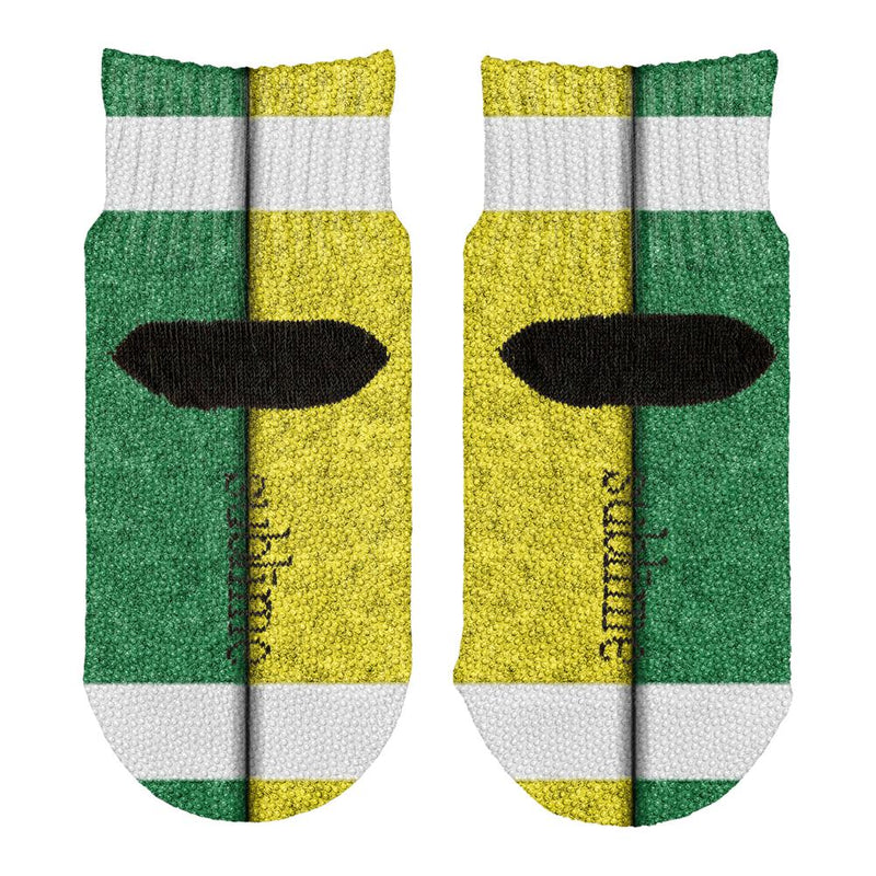 Fantasy Football Team Green and Yellow All Over Toddler Ankle Socks Toddler Socks Old Glory   